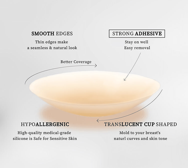 Silicone Solid Nipple Covers (Adhesive)