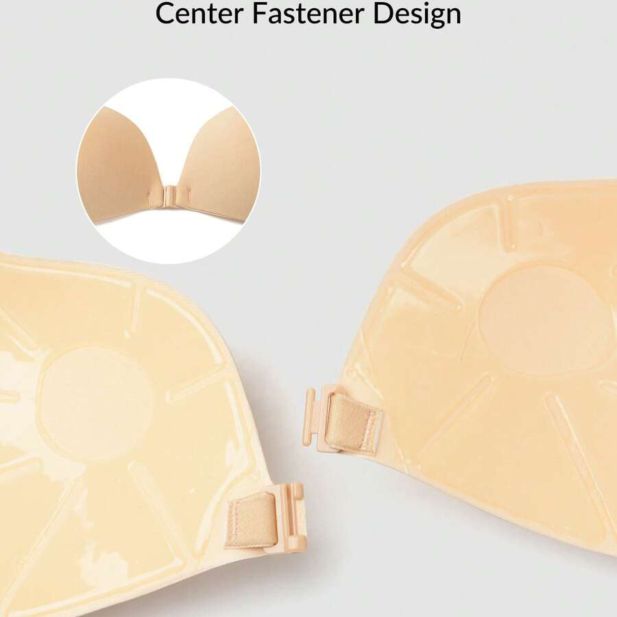 Fabric-Covered — Wing-Style Straps — Push-Up Adhesive Bra