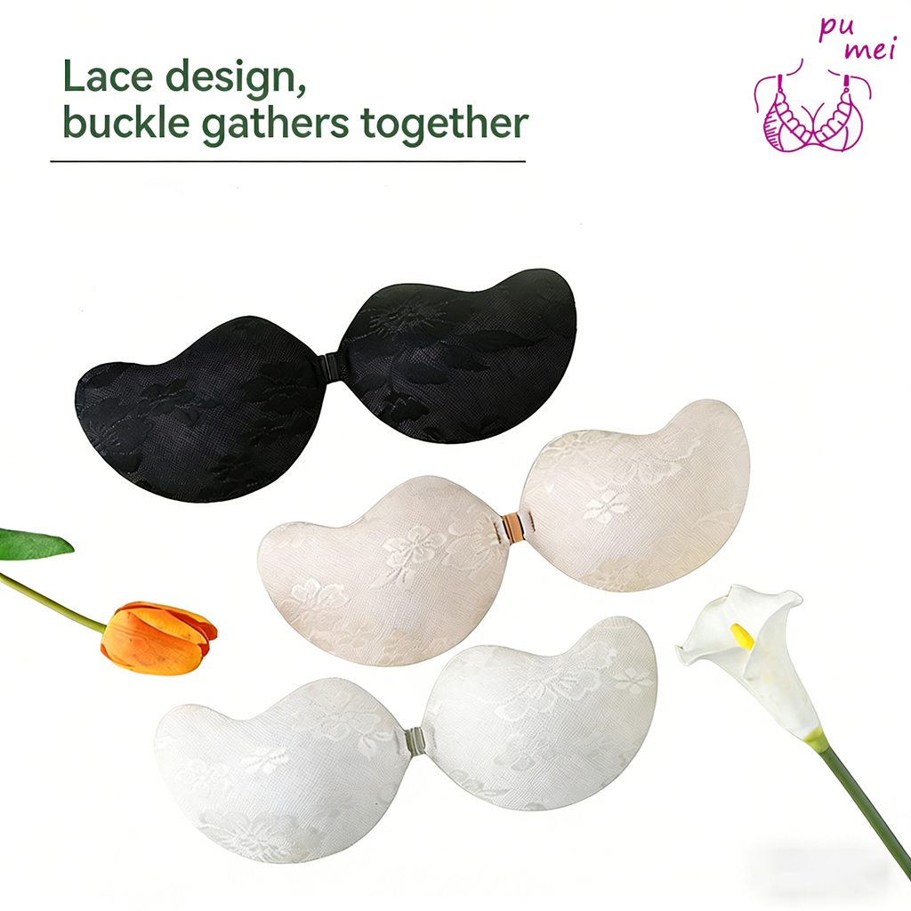 Mango-Shaped Lace Push-Up Strapless Bra