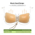 Premium Invisible Strapless Push-Up Bra - Backless Drawstring Self-Adhesive Silicone Bra