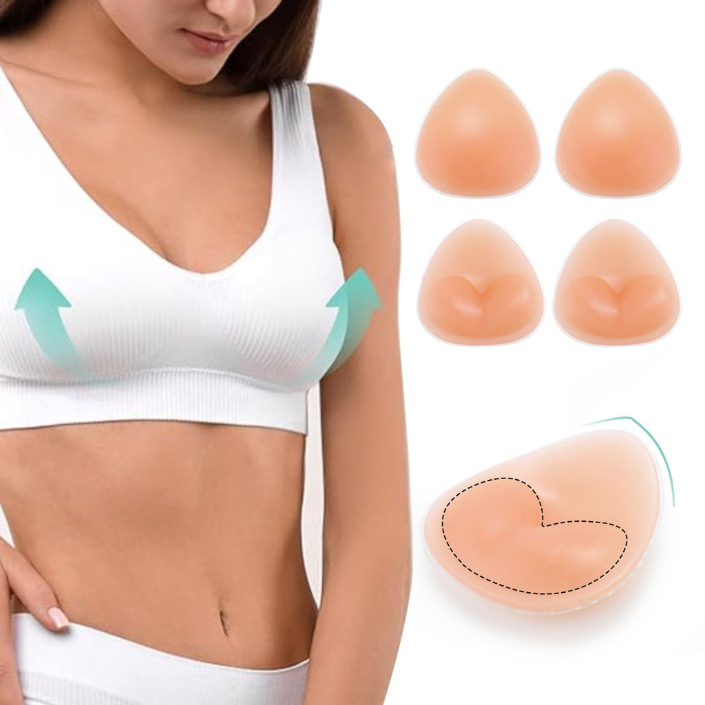 Waterproof Silicone Breast Inserts – Removable Push Up Shaper Pads for Swimwear & Sports Bras