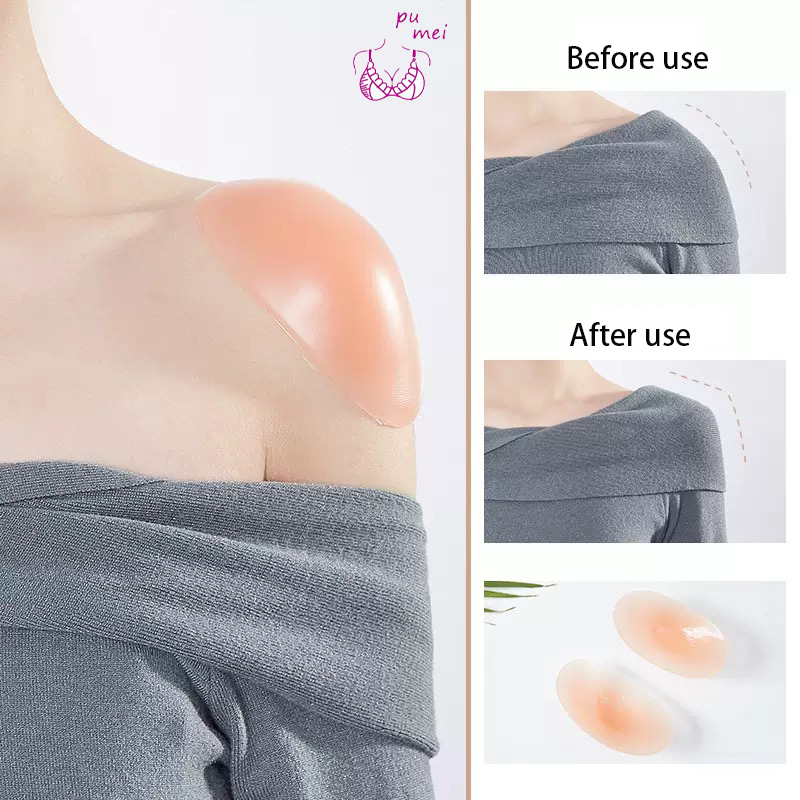 Premium Anti-Slip Silicone Shoulder Pads - Self-Adhesive Invisible Shoulder Enhancers