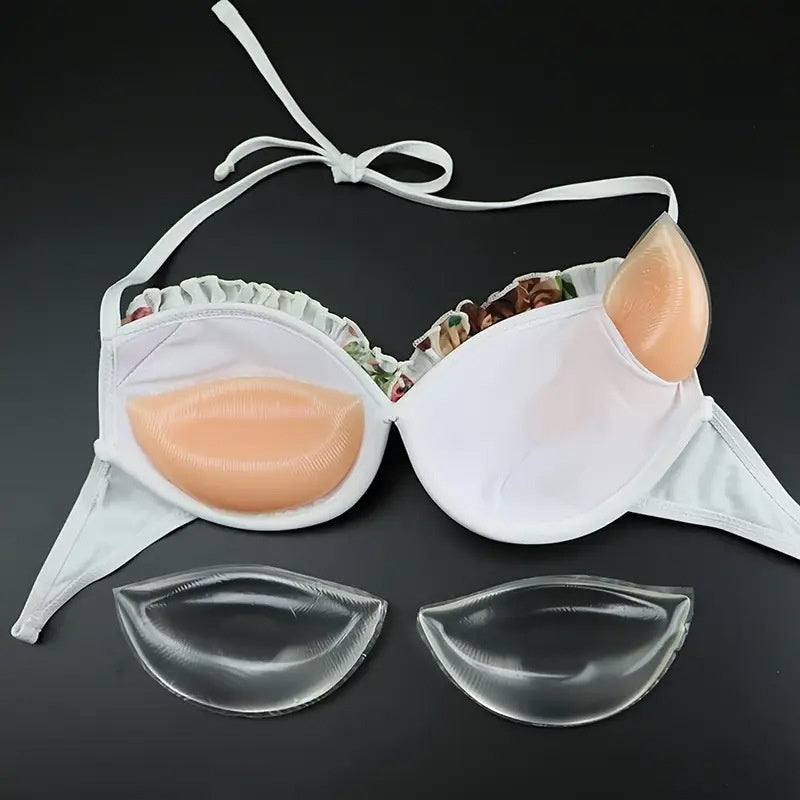 Premium Silicone Push-Up Bra Pads - Invisible Self-Adhesive Ox-Horn Bra Inserts