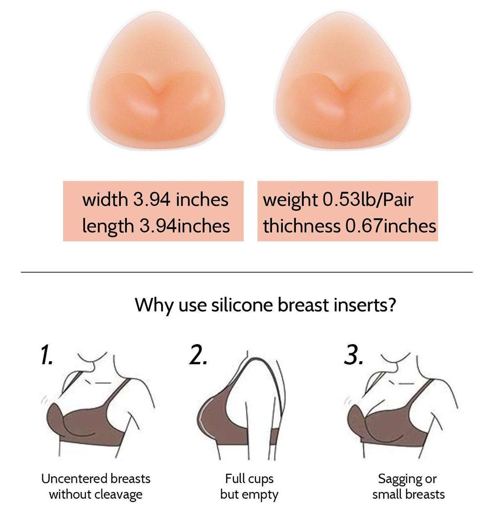 Waterproof Silicone Breast Inserts – Removable Push Up Shaper Pads for Swimwear & Sports Bras