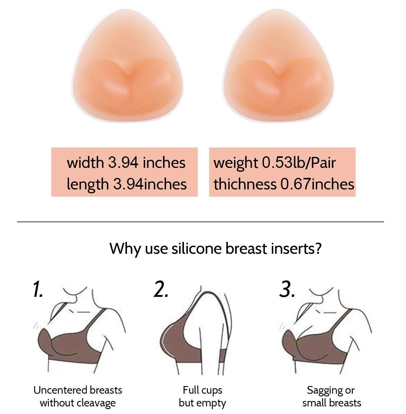 Waterproof Silicone Breast Inserts – Removable Push Up Shaper Pads for Swimwear & Sports Bras