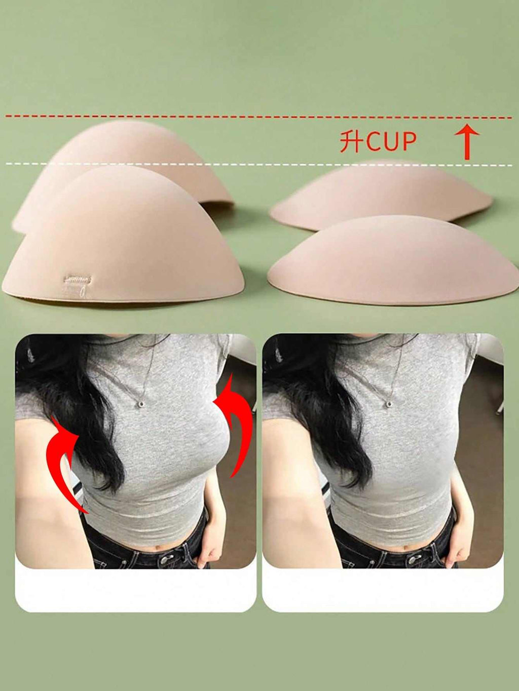 Premium 6cm Ultra-Thick Bra Pads - Extreme Push-Up Round "Mantou" Bra Inserts