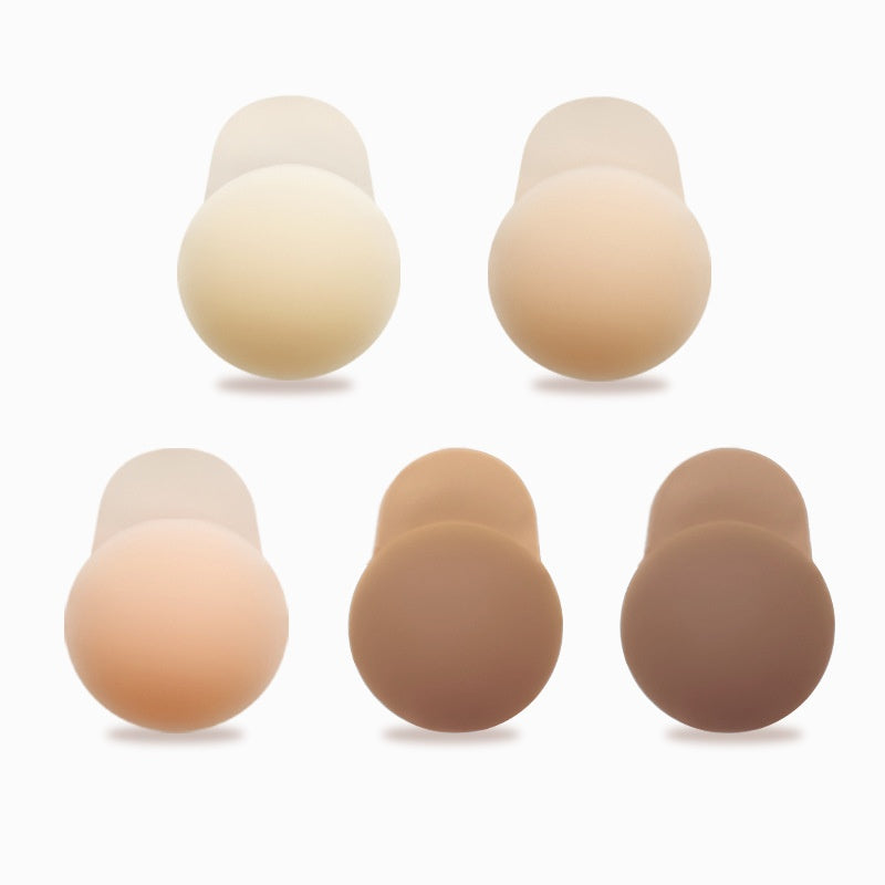 Premium Silicone Breast Lift Pasties - Invisible Adhesive Nipple Covers with Lifting Tabs