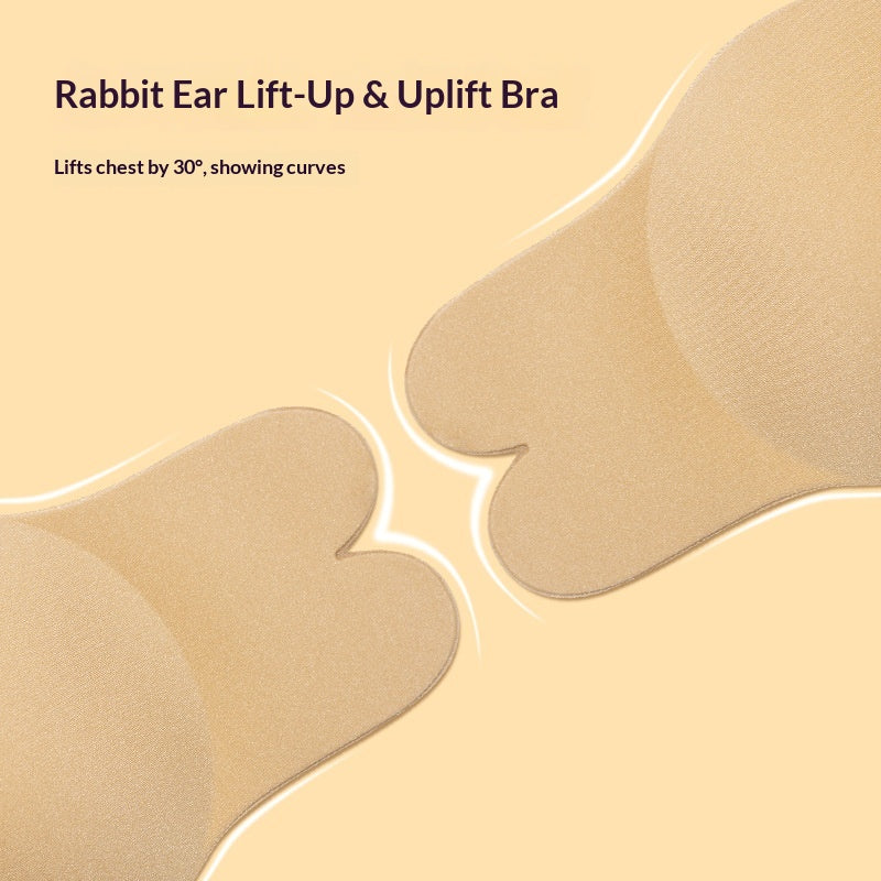 Premium Invisible Strapless Lifting Bra - Backless Rabbit-Ear Front Clasp Sticky Bra