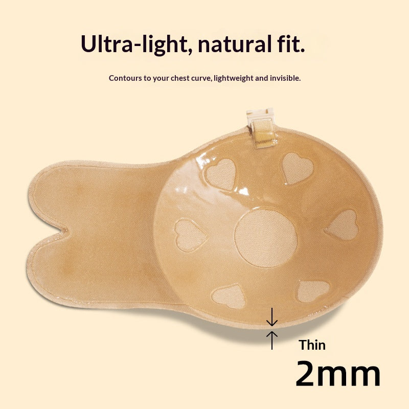 Premium Invisible Strapless Lifting Bra - Backless Rabbit-Ear Front Clasp Sticky Bra