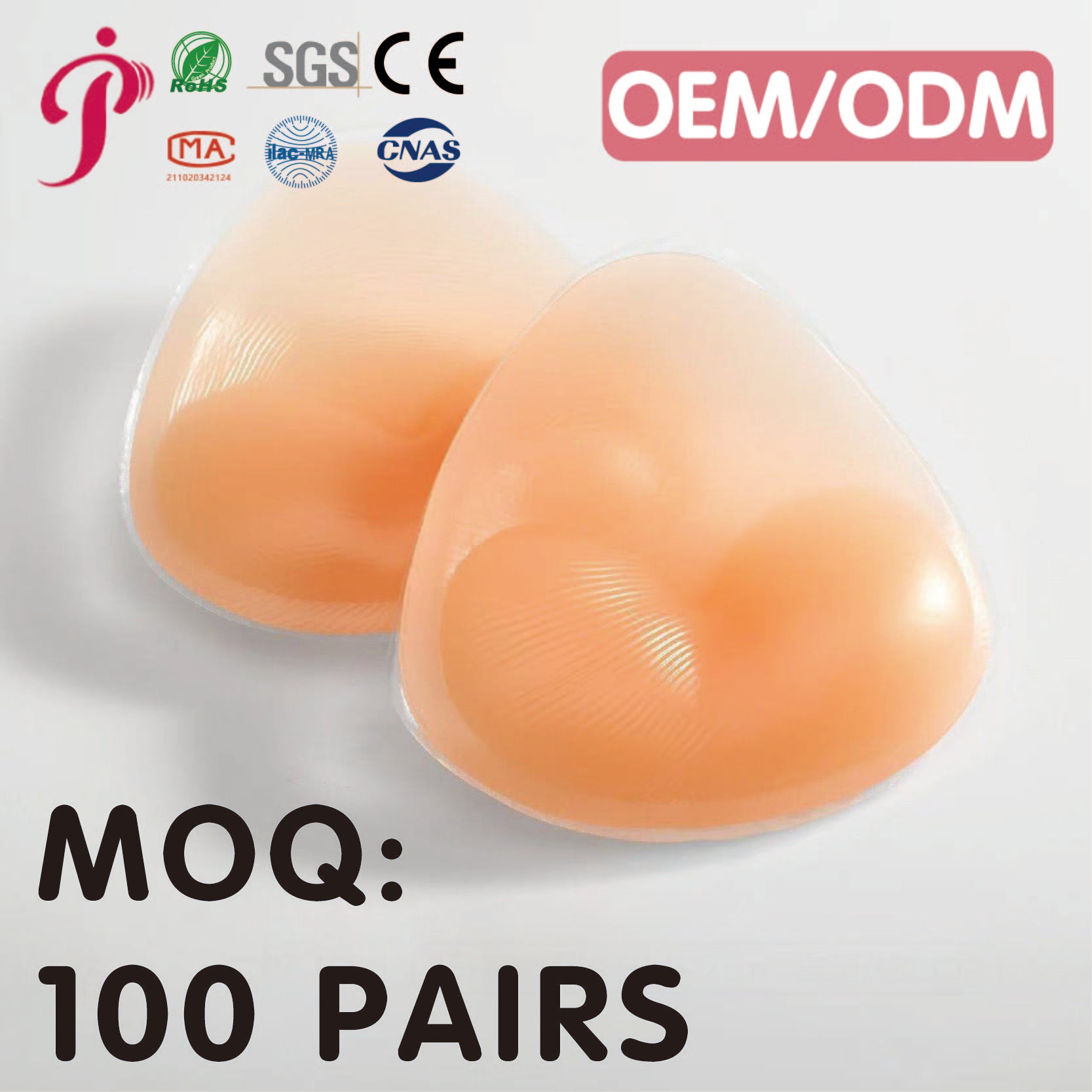 Premium Silicone Push-Up Bra Pads - Invisible Self-Adhesive Triangle Bikini Inserts