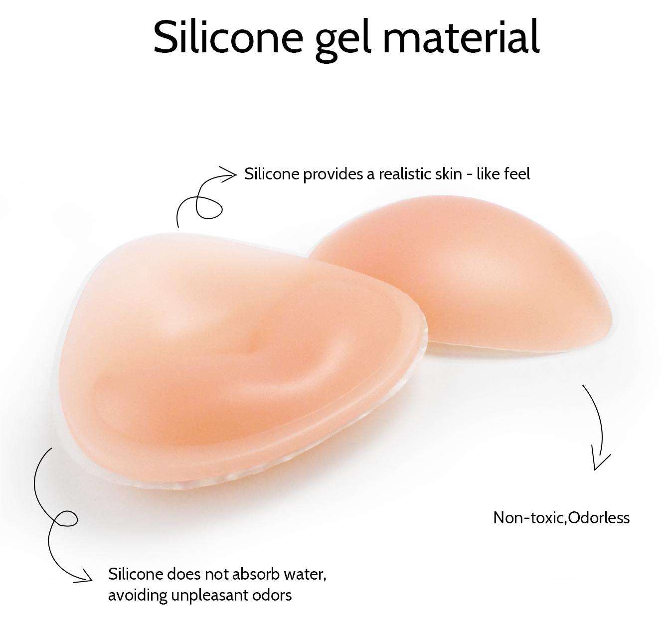 Waterproof Silicone Breast Inserts – Removable Push Up Shaper Pads for Swimwear & Sports Bras