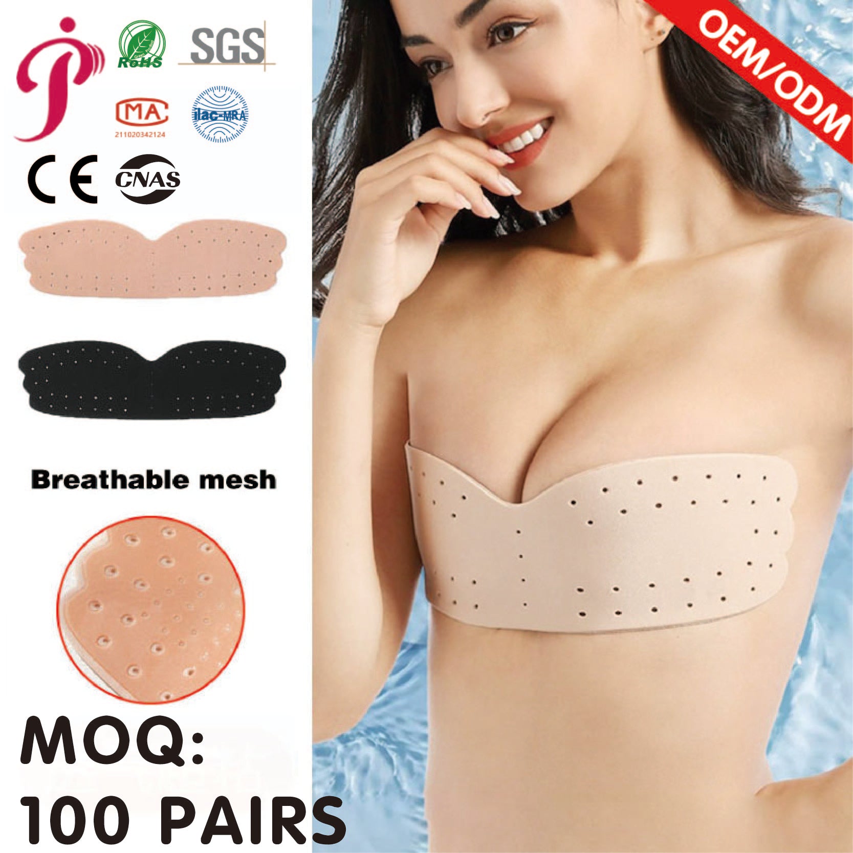 Premium Invisible Strapless Push-Up Bra - Backless Wing-Shaped Self-Adhesive Bra