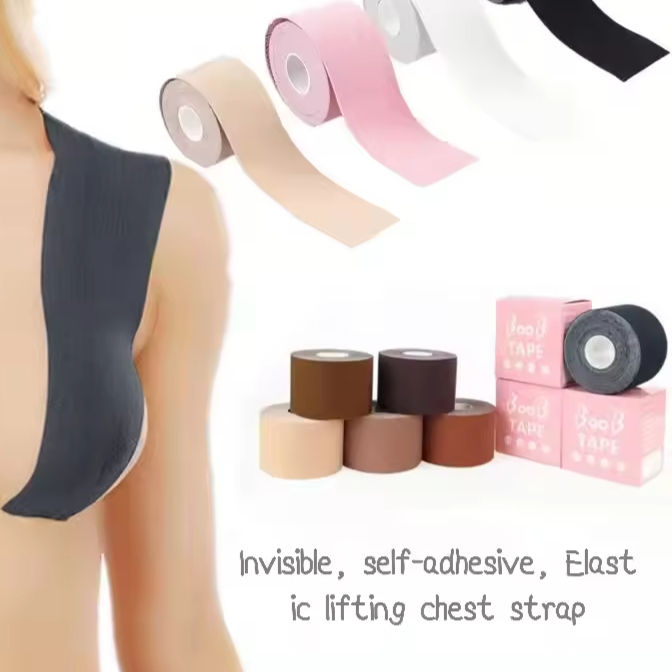Premium Breast Lift Tape - Invisible Adhesive Fabric Kinesiology Bandage Roll