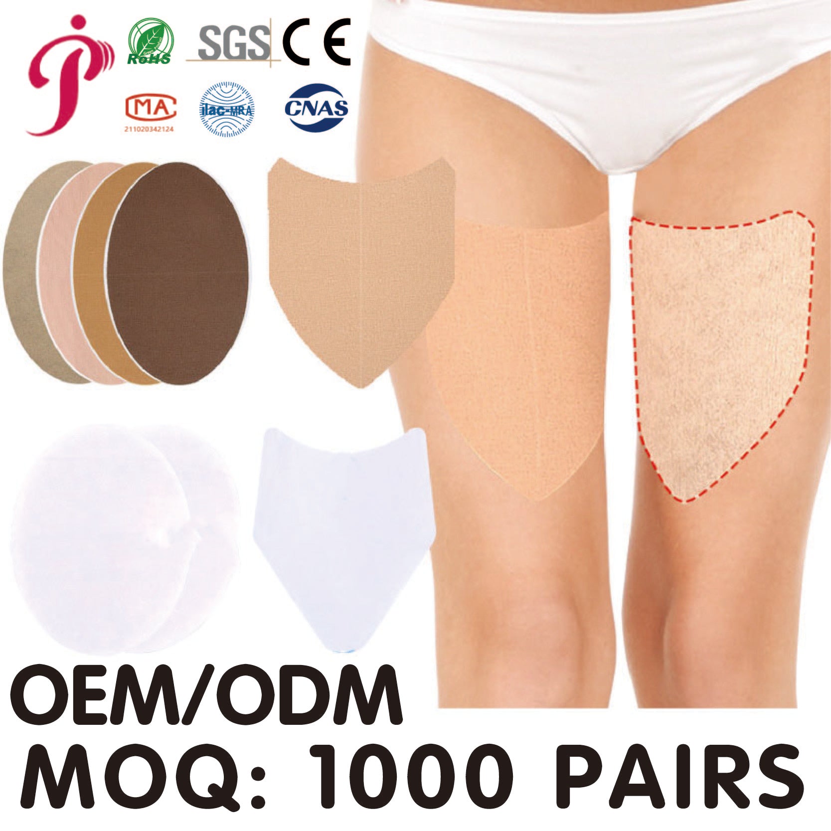 Premium Anti-Chafing Thigh Patches - Invisible Waterproof Inner Thigh Tape