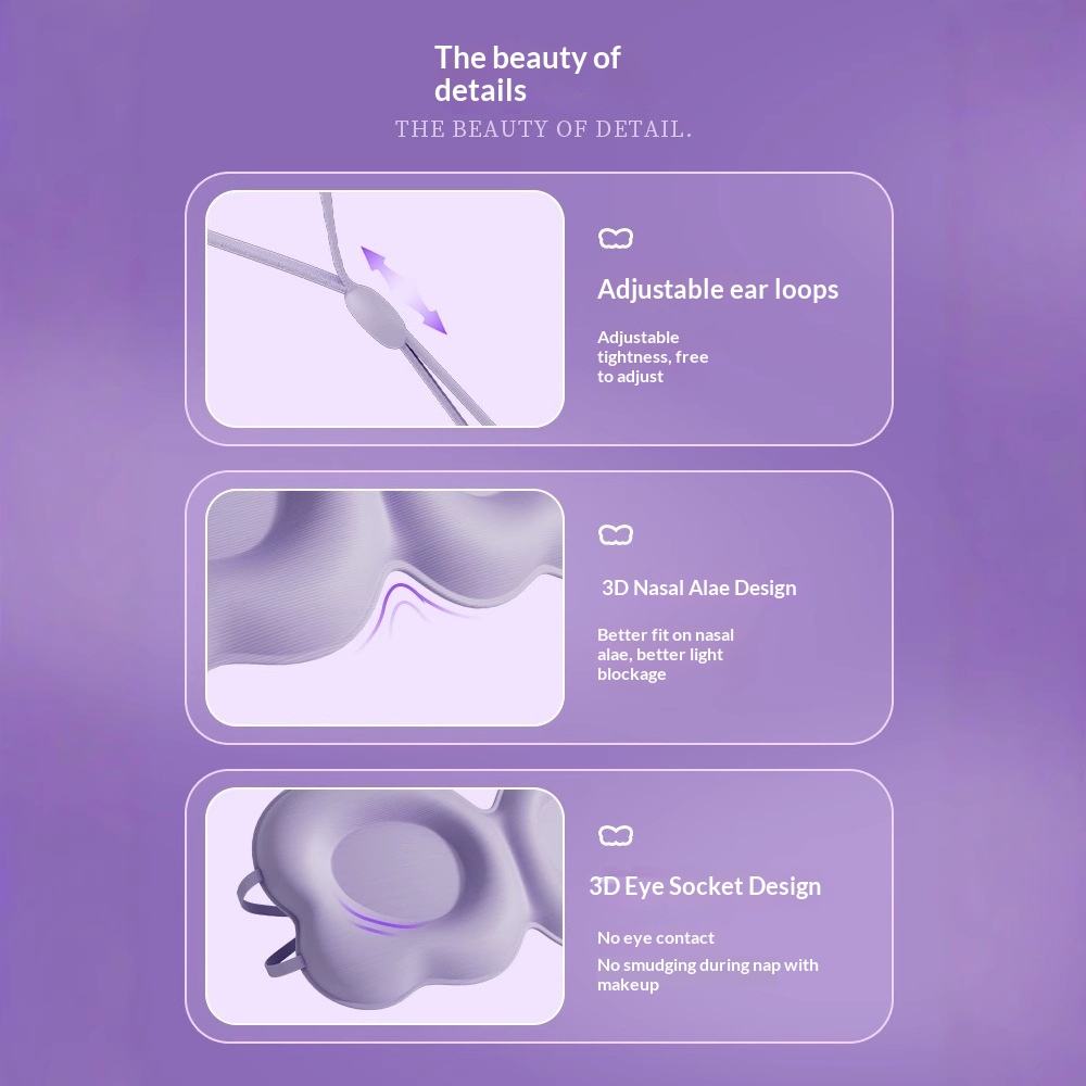 Máscara de Dormir 3D em Formato de Nuvem — Proteção Ocular Profissional — Um Item Indispensável para Mulheres, Estudantes e Sestas Masculinas