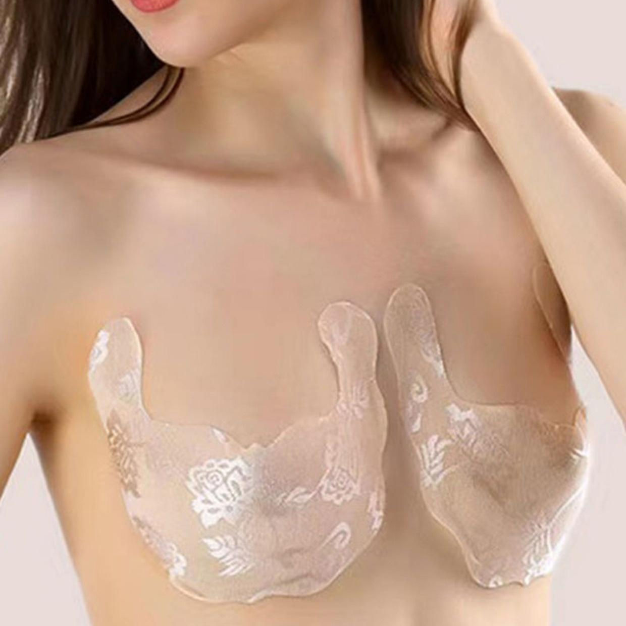 Elegant Lace Breast Lift Tape – Invisible Wing-Shaped Pasties with Instant Lift
