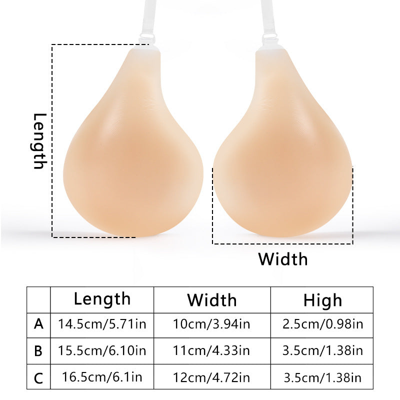 Silicone Lift-Up Strapless Teardrop Cups